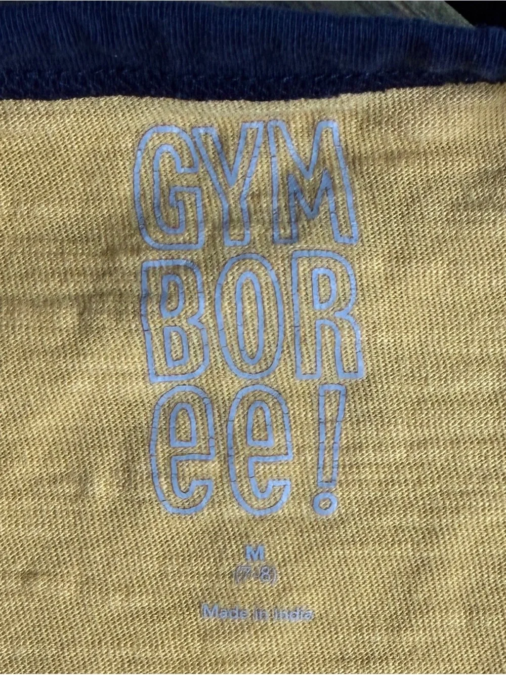 3/$15 SALE Gymboree Boys Keepin It Old School Yellow Ringer Tee M 7-8